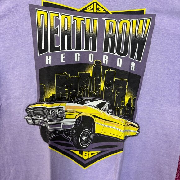 Death Row Records LBC Low Rider Rap Record Label Tee 1X/2X - Picture 2 of 4